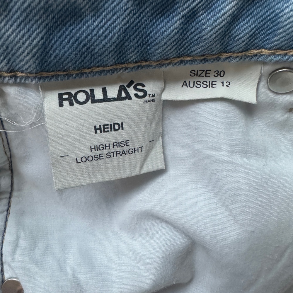 ROLLA'S Light Blue Ripped Straight Jeans - Picture 5 of 5